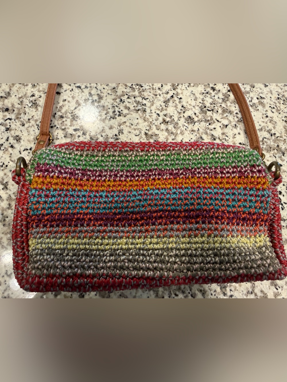 The Sak Handwoven Multicolor Crochet crossbody Bag - Casual Women’s Clutch